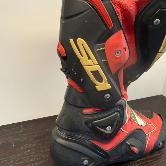 Sidi Stivali Motorcycle Boots Mens 10 Red Zip Made in Italy Alpine Stars main image 7